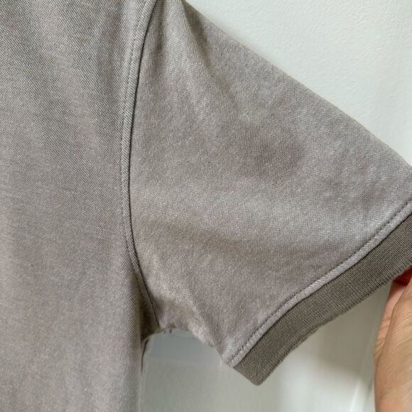 Salt Two Tones Heathered Tan Cotton Polo Shirt L - Picture 6 of 10